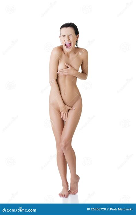 Scared Nude Woman Screaming Stock Photo Image Of Hand Naked