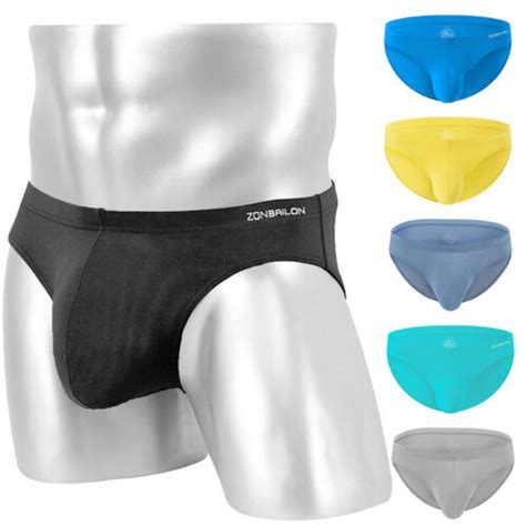 Zonbailon Mens Briefs Bamboo Sexy Bikini Big Pouch Ultra Comfort Soft Underwear EBay