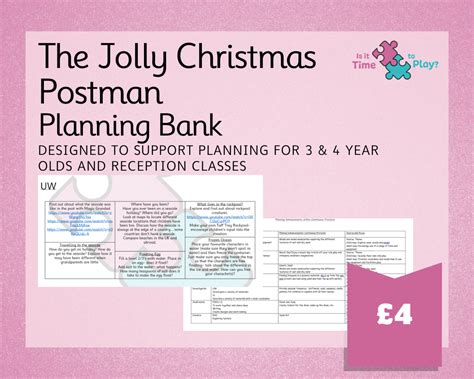 The Jolly Christmas Postman Eyfs Planning Is It Time To Play