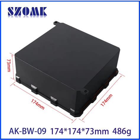 PC Material Black Weatherproof Enclosure For PCB SZOMK Waterproof