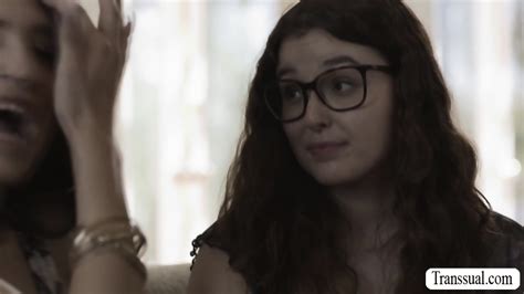 Teen Leana Lovings Gets Her Pussy Fucked By TS Zariah Aura