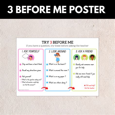 3 Before Me Poster Teaching From The Heart