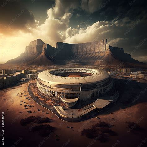 stadium in desert Stock Illustration | Adobe Stock