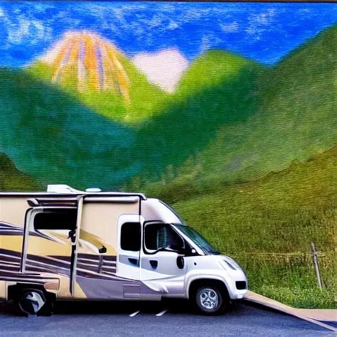 A Photo Of A Motorhome That Has An Impressionist Stable Diffusion