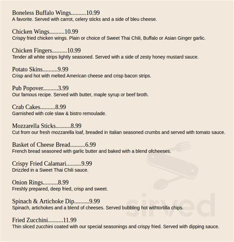 Menu For Kennedys Restaurant And Market In Marlborough Massachusetts