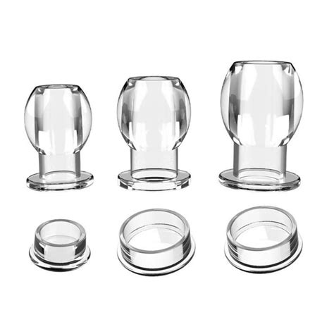 Clear Hollow Anal Plug SQ CHASTITYGO