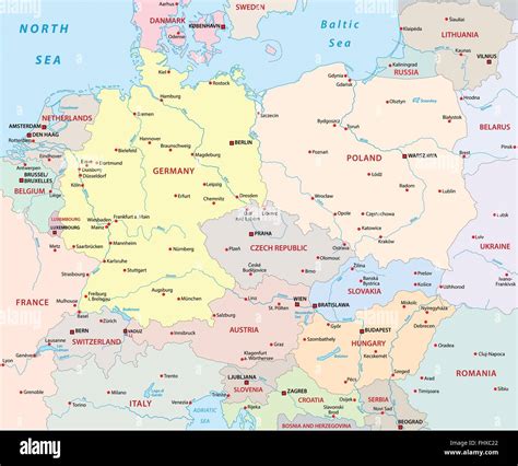 central europe map Stock Vector Image & Art - Alamy