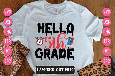 Hello 5th Grade Svg Cut File Graphic By SmMedia Creative Fabrica