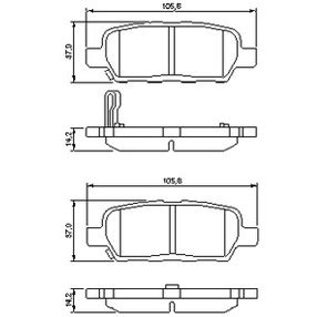 Задние и передние колодки Nissan X Trail T31, T32 (оригинал или аналог ...