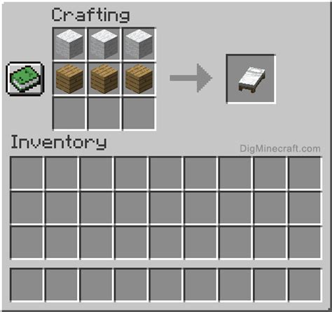 How to make a White Bed in Minecraft