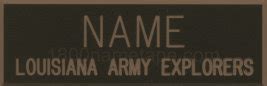 PLASTIC NAME PLATE - LOUISIANA ARMY EXPLORERS - 2 LINE AGSU