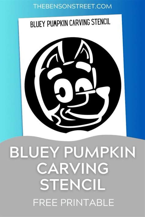 Free Bluey Pumpkin Stencil Printable Carving Template Pumpkin