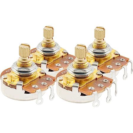 Musiclily Pro Shaft Laiton Full Métrique A250K Potentiomètres Audio Axe