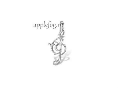 Серебряная подвеска Скрипичный ключ купить