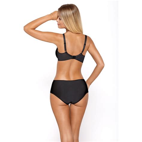 Lingerie féminine grandes tailles Culotte noire taille haute Cynthia