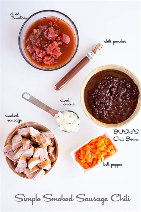 Simple Smoked Sausage Chili Recipe Dine And Dish