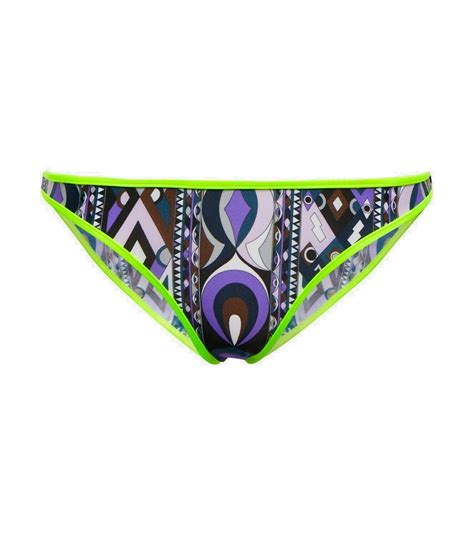 Pucci Printed Bikini Bottoms Emilio Pucci