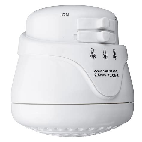 V V W Electric Shower Head Instant Hot Water Heater Tankless Adjustable Temperature