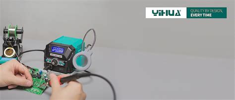 Yihua D In Hot Air Rework And Soldering Iron Station With Memories Large Lcd Screen