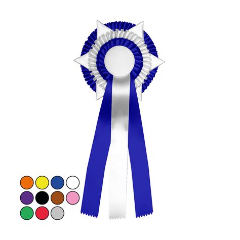 fargerik og tiltalende rosett med tre rosettringer stjerne og