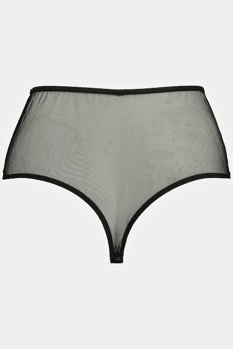 Stringpanty, Ouvert, High Waist, schwarz | Ulla Popken
