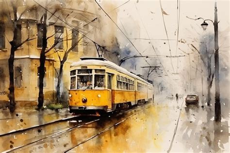 Premium AI Image | classic train in railway station