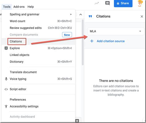 How To Create Citations And Bibliography In Google Docs Shake Up Learning