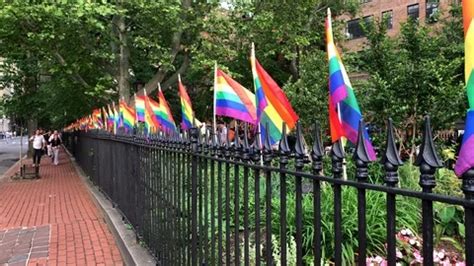 Small Gay Pride Flags Colorful Rainbow M Stock Video Pond