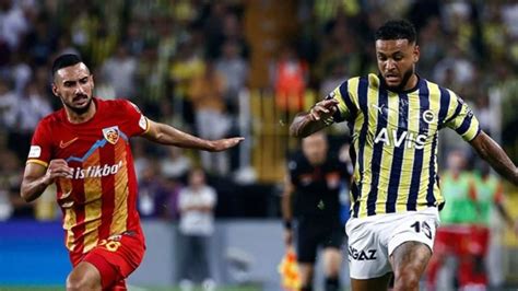 Kayserispor Fenerbahçe maçı ne zaman saat kaçta ve hangi kanalda