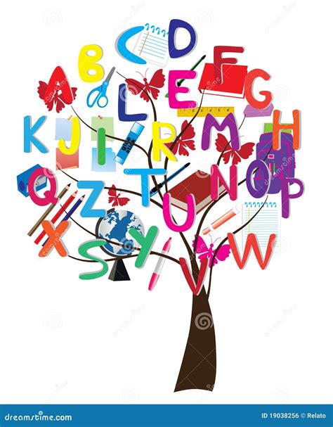 Alphabet Tree Stock Vector Illustration Of Globe Letter 19038256