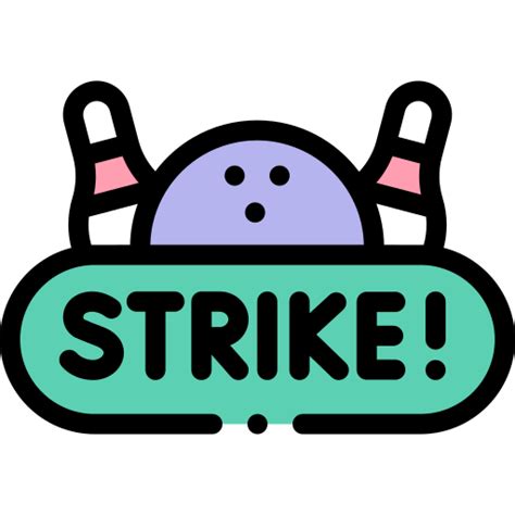 strike detailed rounded lineal color icon