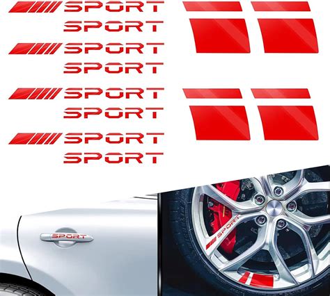 Amazon Sodcay Pcs Wheel Rim Decal Stripes Sport Emblem