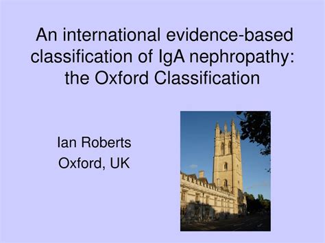 PPT An International Evidence Based Classification Of IgA Nephropathy