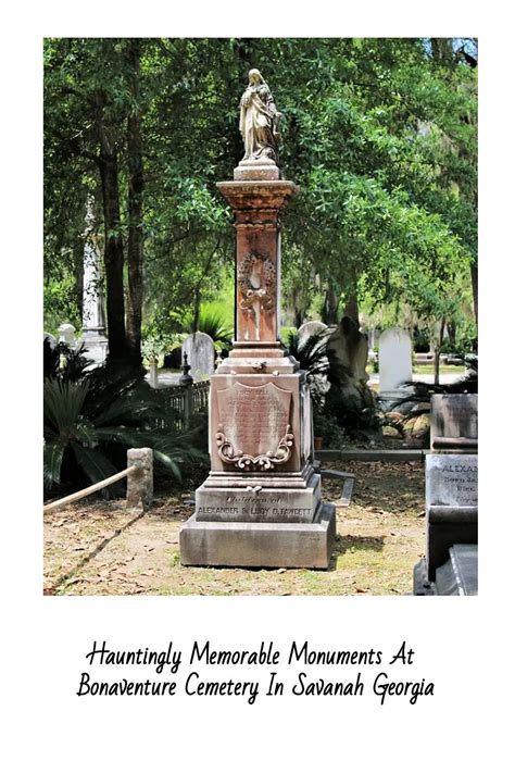 Bonaventure Cemetery Statues Monuments And Gravestones Are Full Of