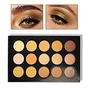 Amazon XINGXYUEL 15 Colors Nude Eyeshadow Palette Matte Eye Shadow Palette Shimmer Brown