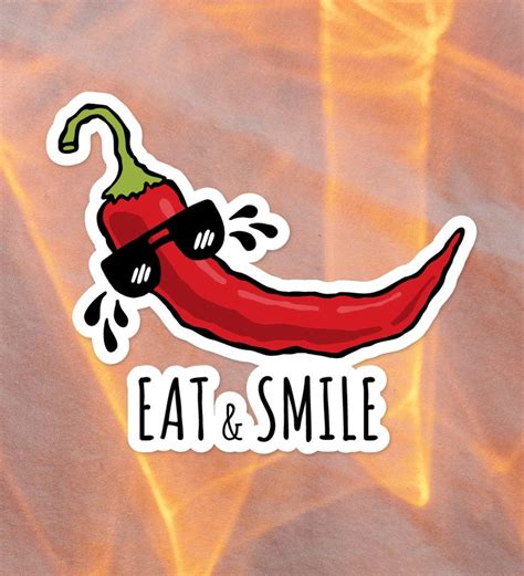 Spicy And Cool Red Hot Chili Pepper Sticker