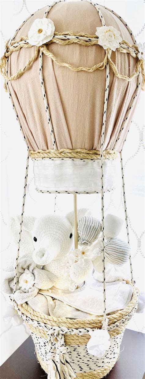 Hot Air Ballon Diaper Cake Etsy Hot Air Balloon Baby Shower Hot