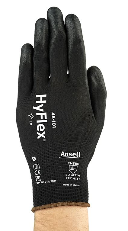 Ansell HyFlex 48 101 Black PU Coated Multi Purpose Gloves Online