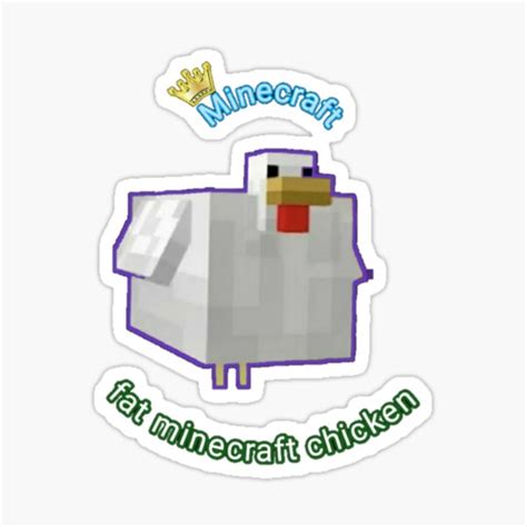 "fat minecraft chicken" Sticker for Sale by Faceartshop | Redbubble