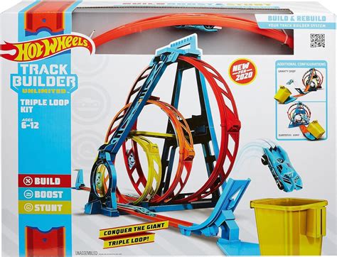 Hot Wheels Track Builder Unlimited Triple Loop Kit Multi GLC96