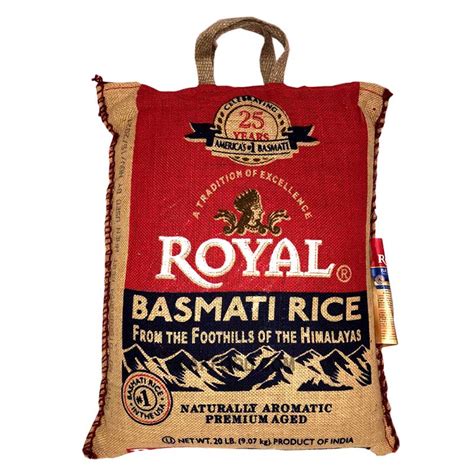 Royal Basmathi Rice 20lb Limit 1 Per Customer Lakfood