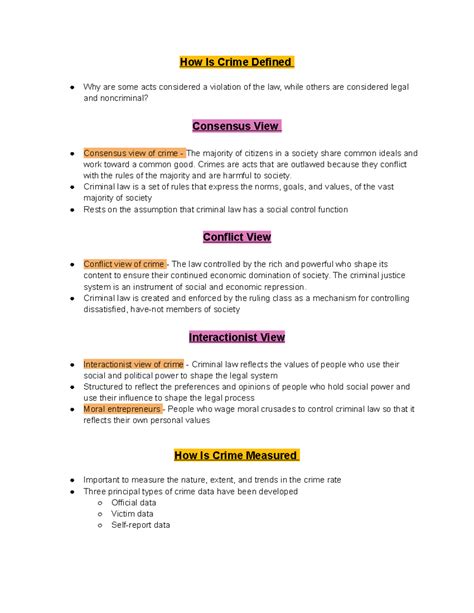 Chapter 2 The Nature Of Crime And Victimization How Is Crime Defined