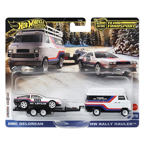 Машинка Hot Wheels Team Transport FLF DMC DeLorean HW Rally Hauler купить на OZON по низкой