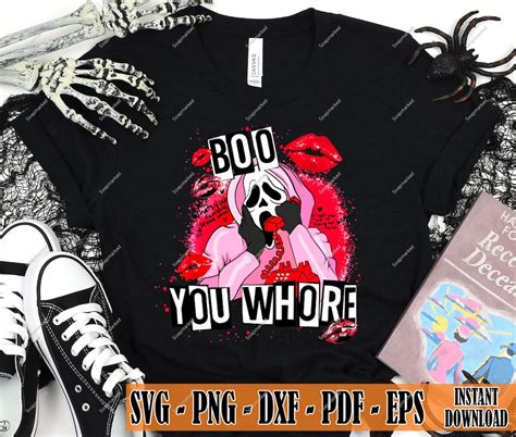 Boo You Whore Svg Horror Characters Svg Horror Svg Etsy