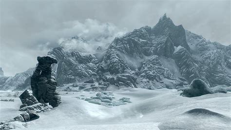 Snow Mountain Video Game Skyrim The Elder Scrolls V Skyrim The