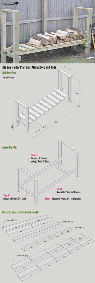 4 FREE Firewood Rack Plans Built from 2x4s (Two Under $30)