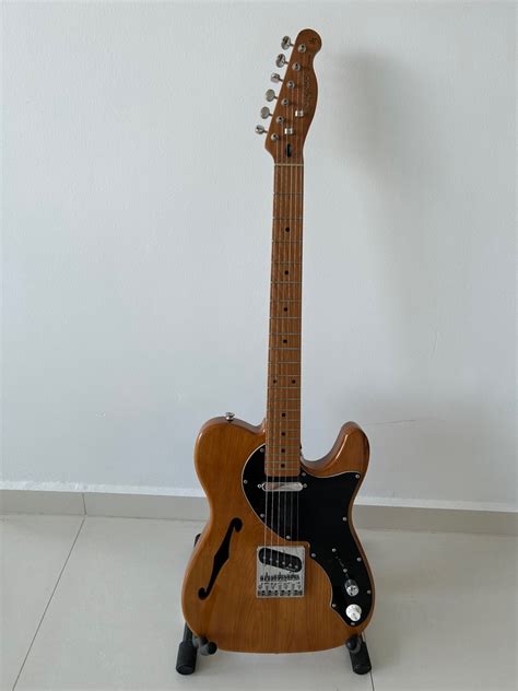 Harley Benton TE TL Hot Rod NT Roasted Semi Hollow Ash Telecaster Clone Hobbies Toys Music