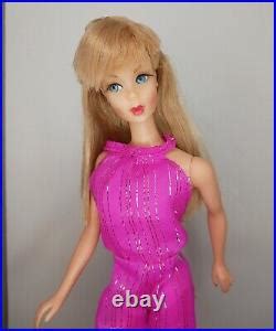 Vintage Barbie Doll Tnt Very Light Blonde Hair Metallic Pink Outfit Mod Vintage Japan Doll