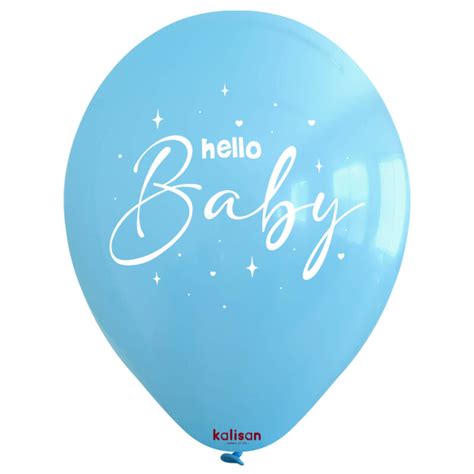 Hello Baby Baskılı Balon Mavi Ve Pembe Tema Kalisan Balon