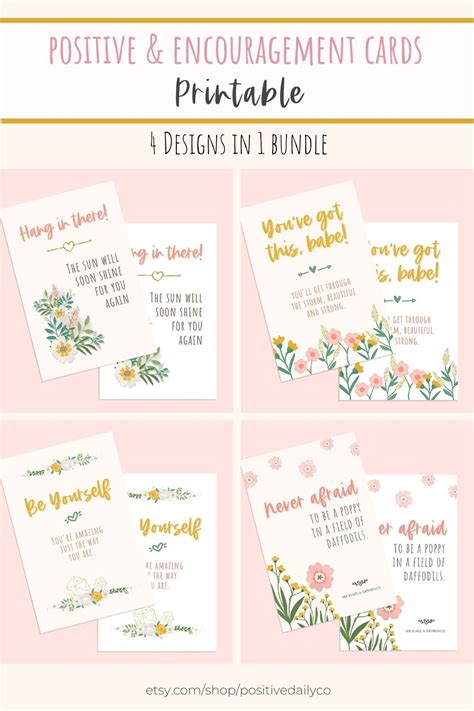 Encouragement Cards for Friends Printable Bundle Positive | Etsy ...